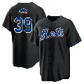 Youth No.39 Edwin Diaz New York Mets Black Replica 2022 Alternate Jersey
