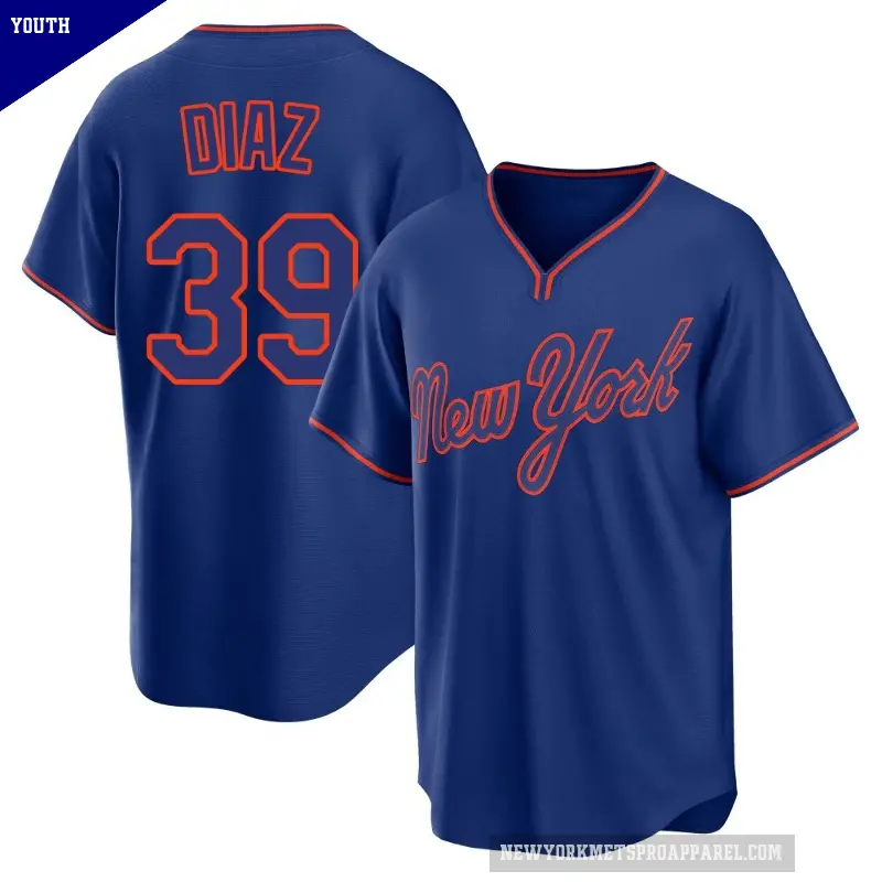 Youth No.39 Edwin Diaz New York Mets Royal Replica Alternate 2 Jersey