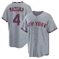 Youth No.4 Patrick Mazeika New York Mets Gray Replica Away 2.0 Jersey