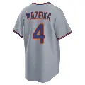 Youth No.4 Patrick Mazeika New York Mets Gray Replica Away 2.0 Jersey