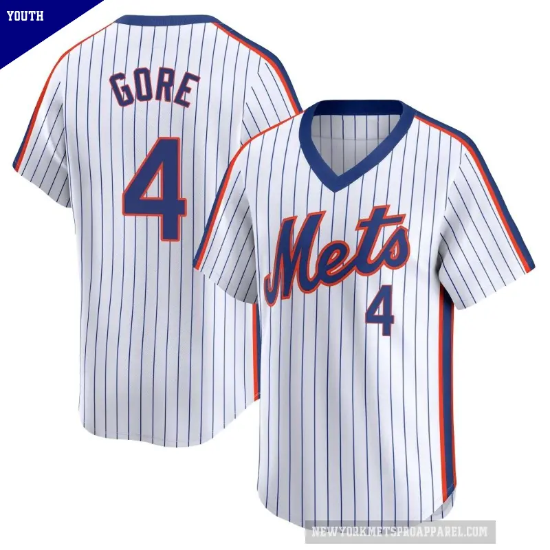 Youth No.4 Terrance Gore New York Mets White Limited Cooperstown Collection Jersey