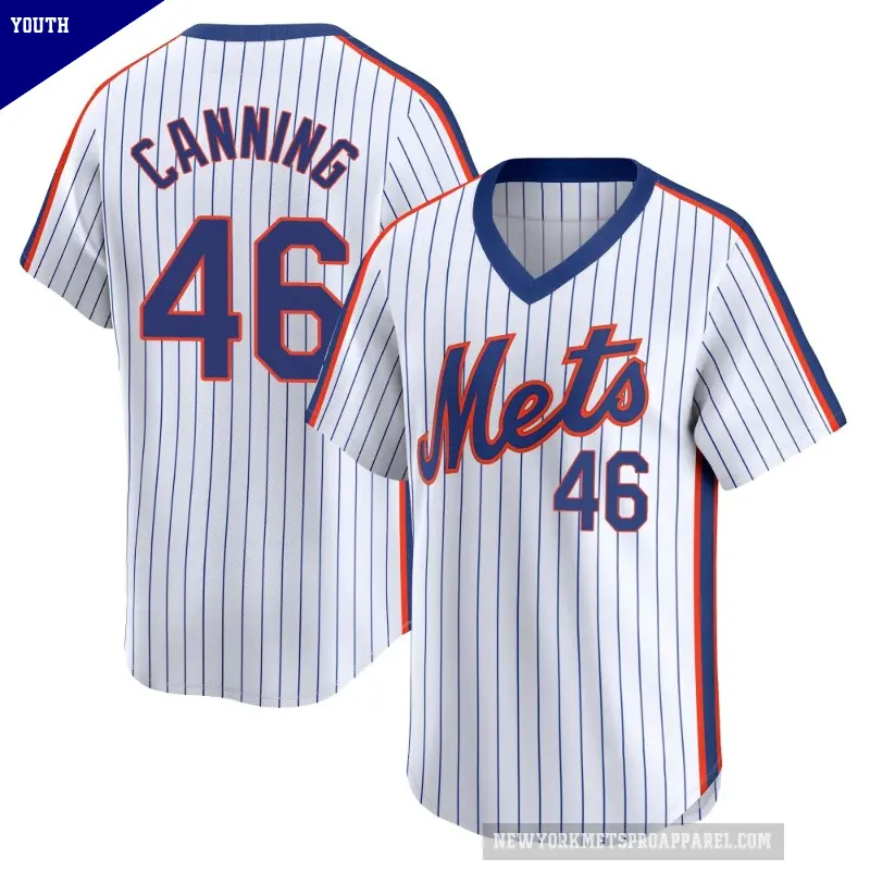 Youth No.46 Griffin Canning New York Mets White Limited Cooperstown Collection Jersey