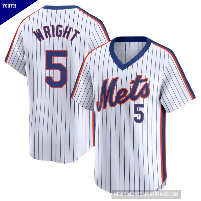 Youth No.5 David Wright New York Mets White Limited Cooperstown Collection Jersey