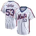 Youth No.53 Tyler Zuber New York Mets White Limited Cooperstown Collection Jersey