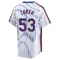 Youth No.53 Tyler Zuber New York Mets White Limited Cooperstown Collection Jersey
