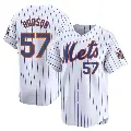 Youth No.57 Joe Hudson New York Mets White Limited Home Jersey