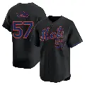 Youth No.57 Kevin Long New York Mets Black Limited Alternate Jersey