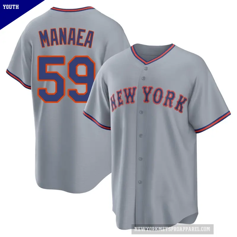 Youth No.59 Sean Manaea New York Mets Gray Replica Away 2.0 Jersey