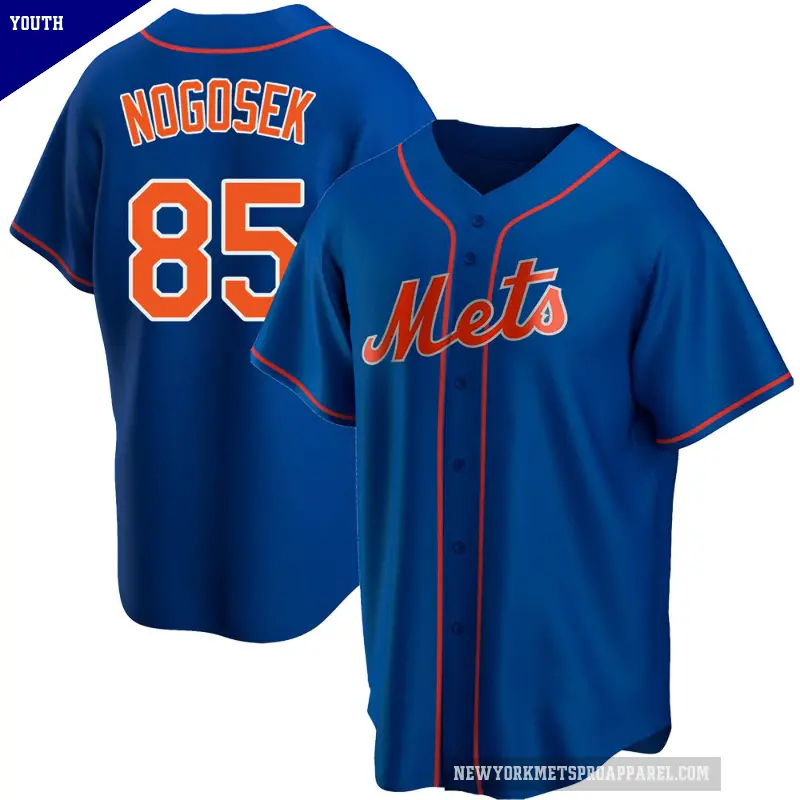 Youth No.85 Stephen Nogosek New York Mets Royal Replica Alternate Jersey