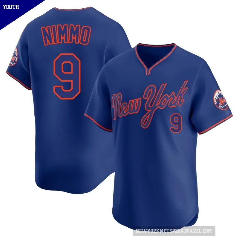 Youth No.9 Brandon Nimmo New York Mets Royal Limited Alternate 2 Jersey